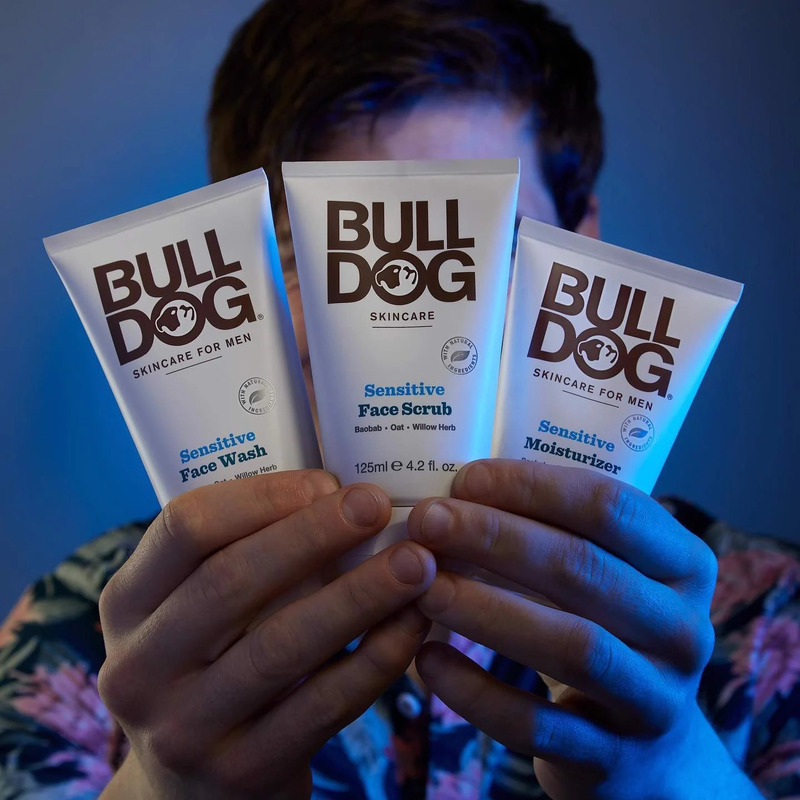 Combo làm đẹp da mặt cho nam giới nhạy cảm BullDog Sensitive Skincare 