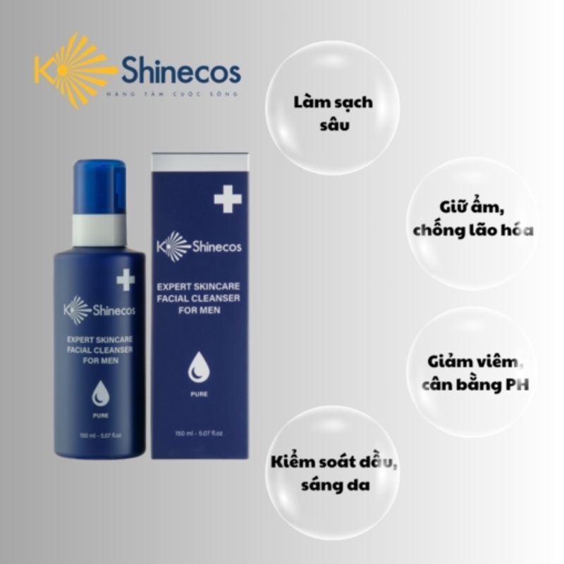 Công dụng sản phẩm K Shinecos Expert Skincare Facial Cleanser For Men